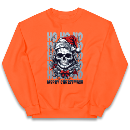 HO HO HO Santa Skelington Christmas kids sweatshirt