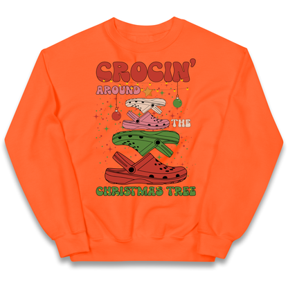 Crockin Around the Christmas Tree Christmas kids sweatshirt