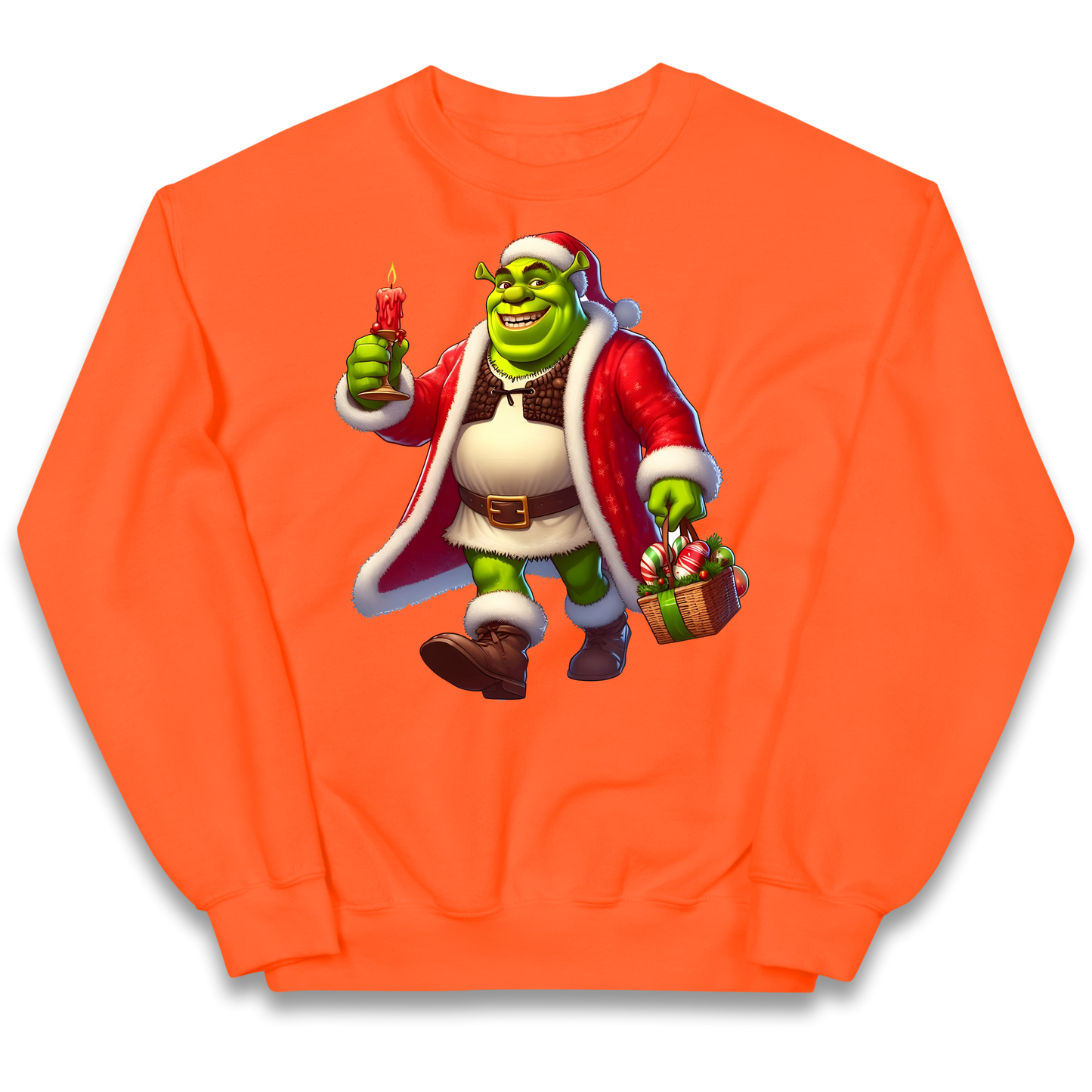 Shrek Santa Candle kids sweatshirt