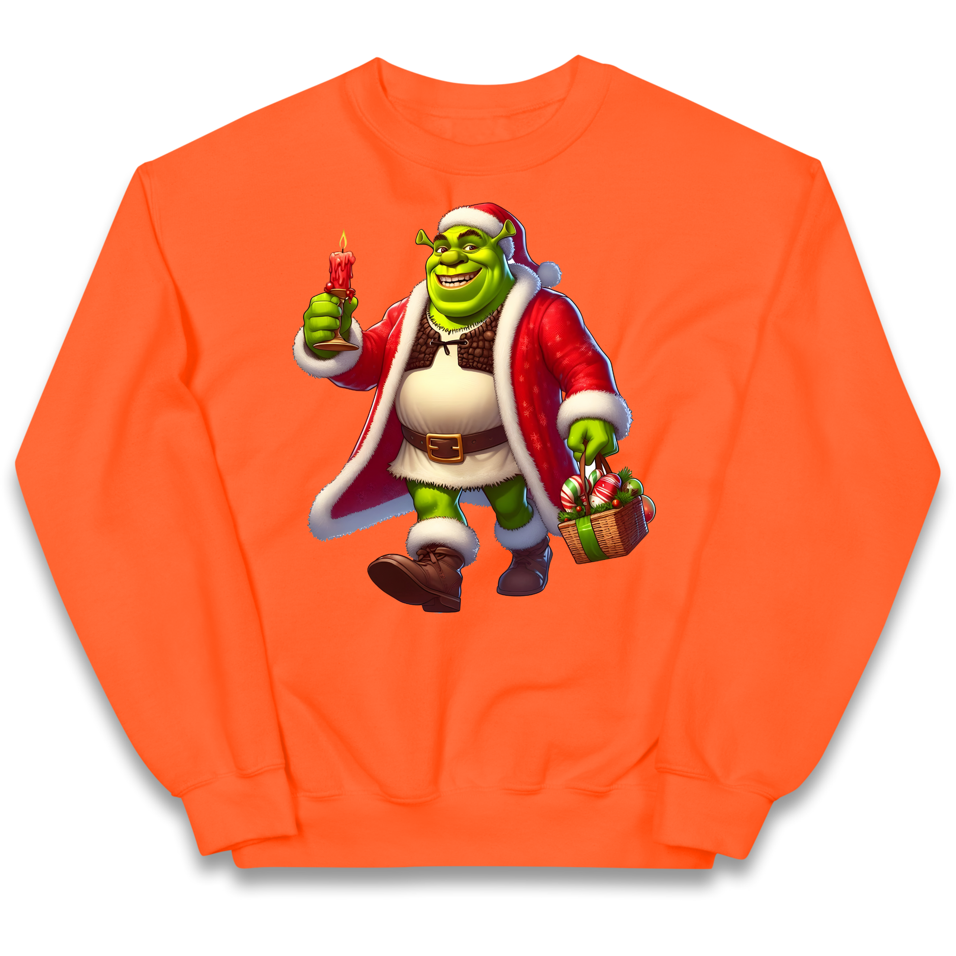 Shrek Santa Candle kids sweatshirt