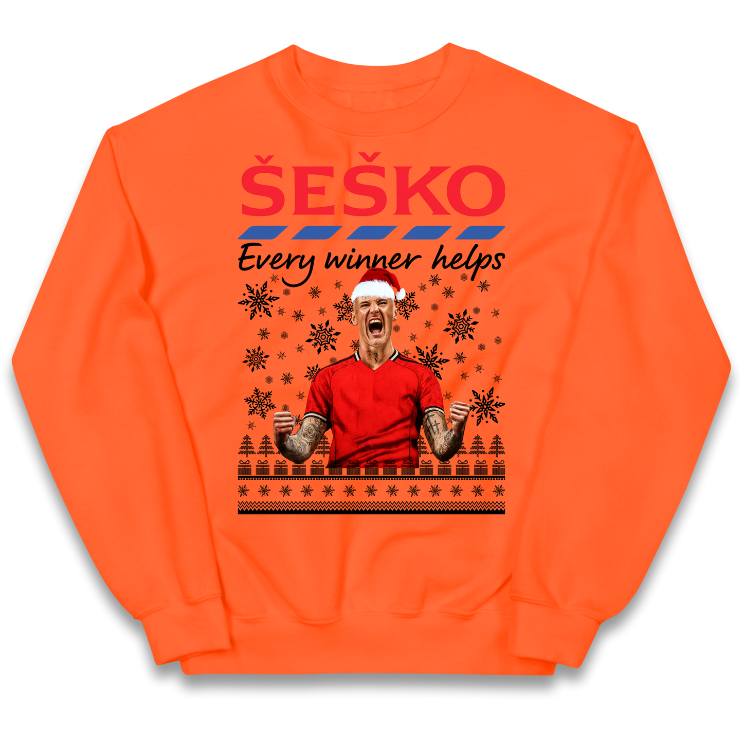 Benjamin Sesko Christmas Kids Sweatshirt