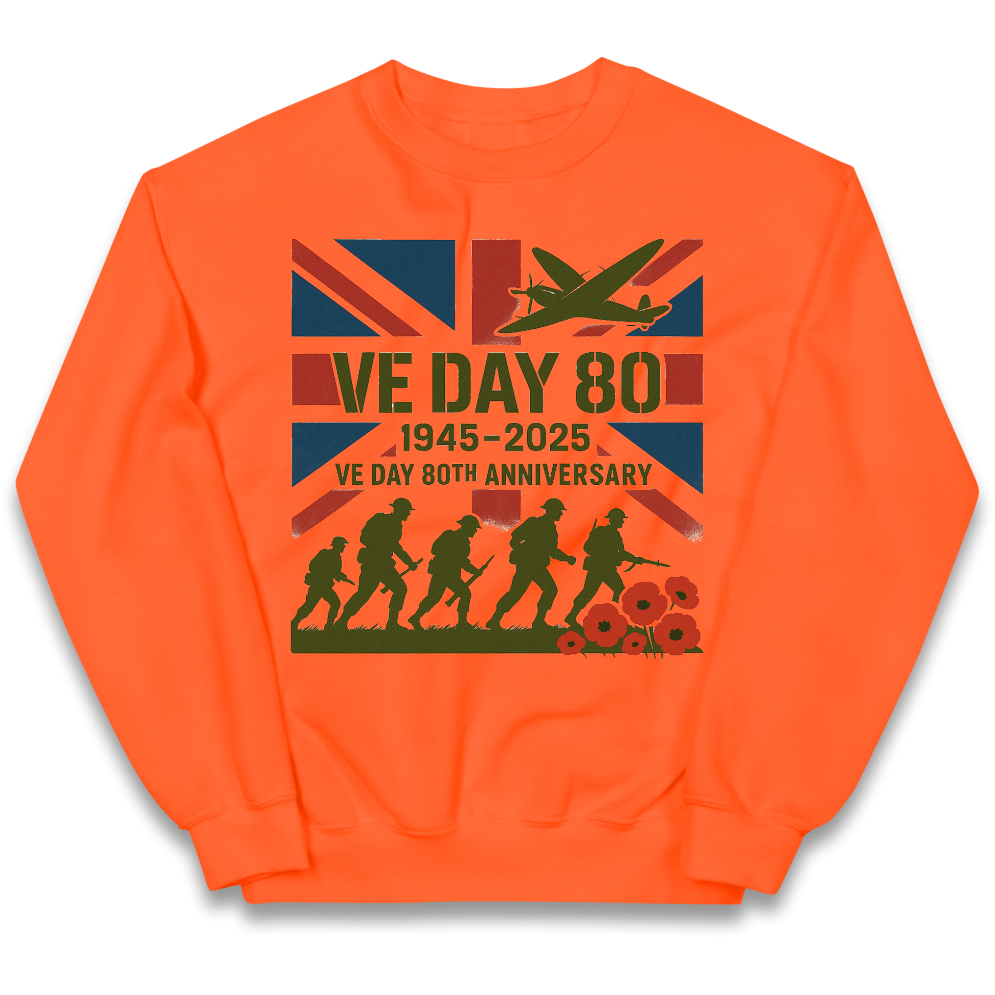 VE Day 80th Anniversary 1945 2025 kids sweatshirt