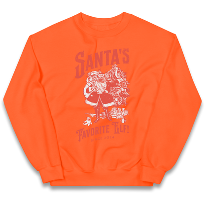 Santas Favourite Elf Christmas kids sweatshirt