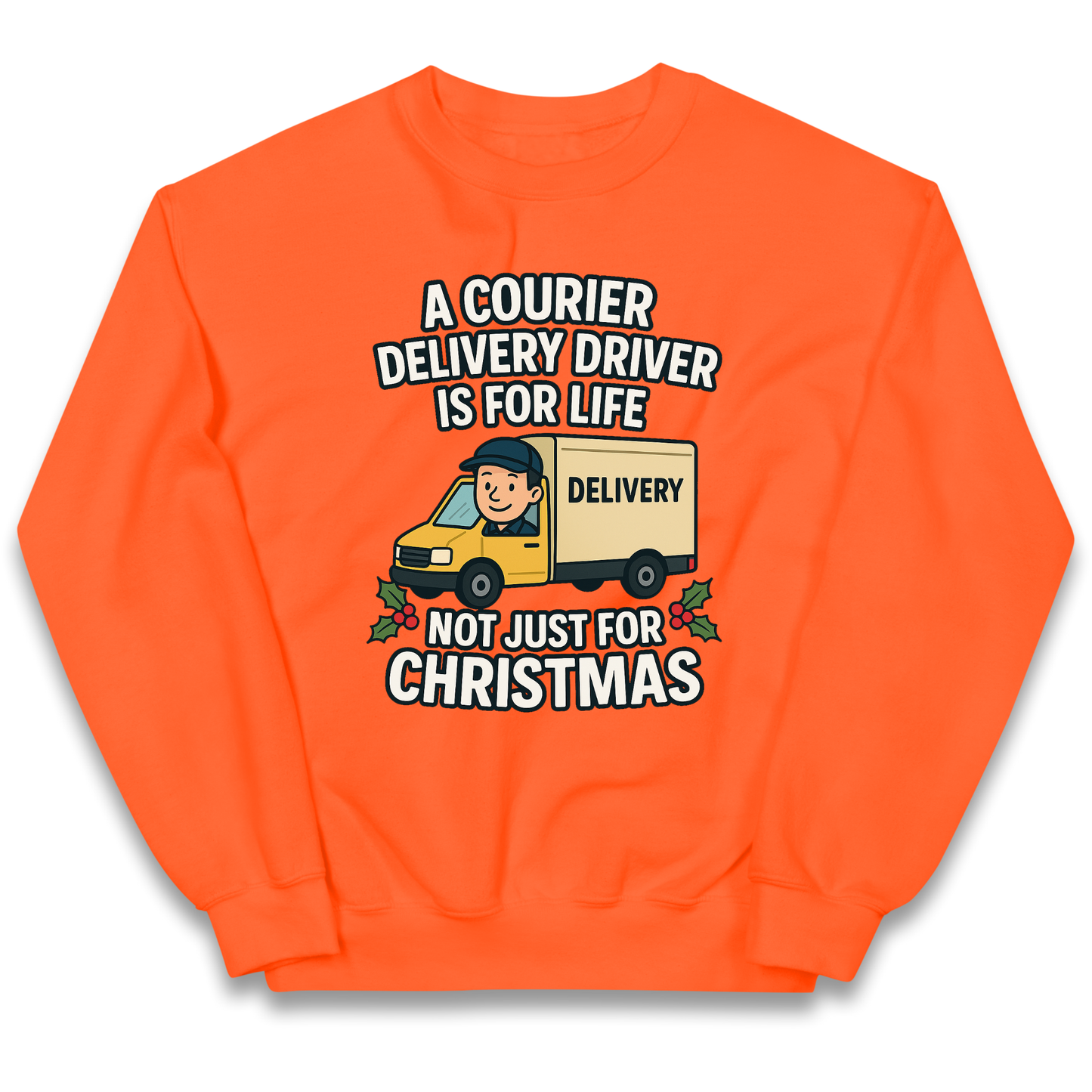 Courier Delivery Driver Christmas Kids Jumper