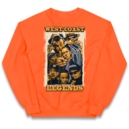 West Coast Legends Rappers kids sweatshirt