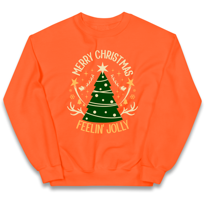 Merry Christmas Feeling Jolly Christmas kids sweatshirt
