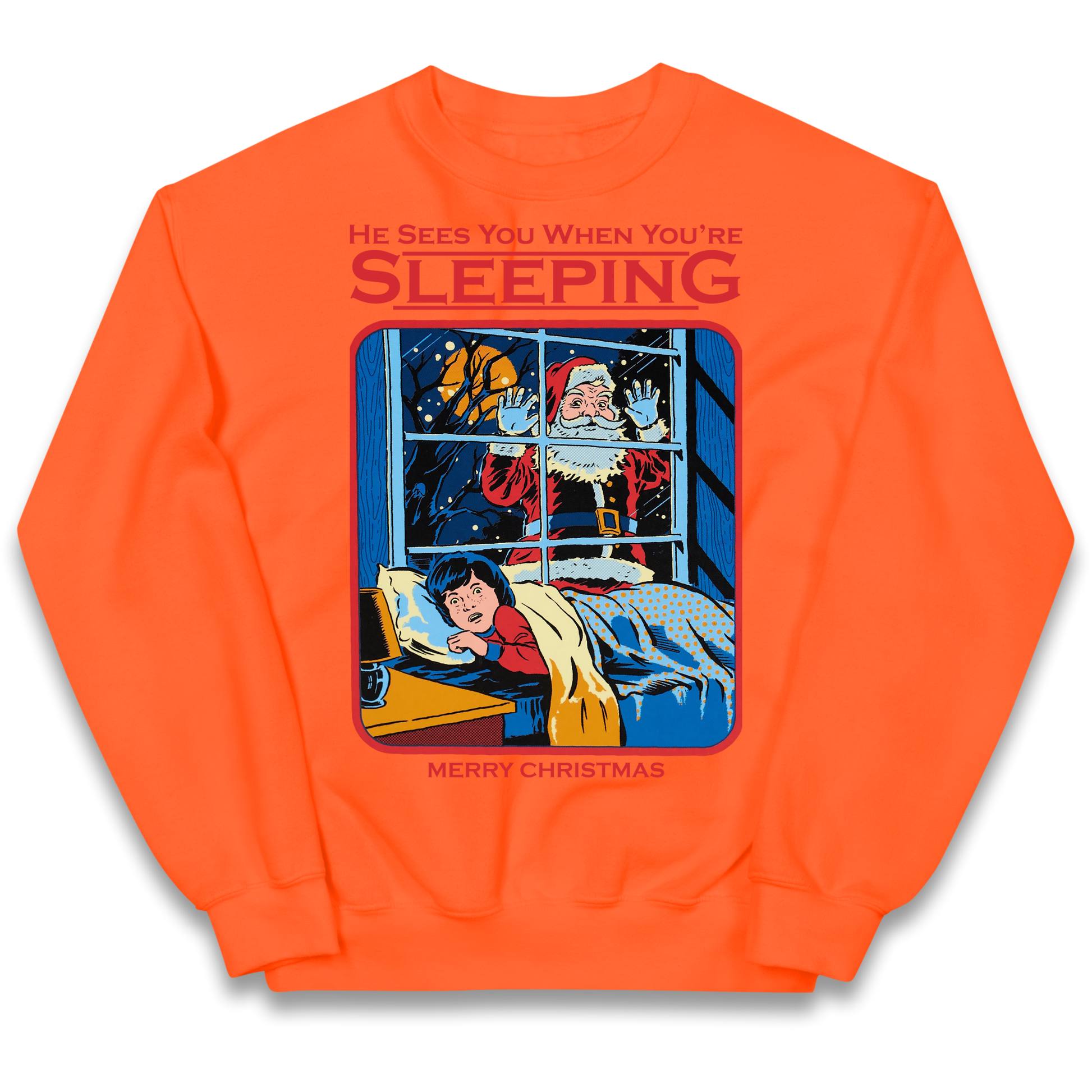 Creepy Santa Claus Christmas kids sweatshirt