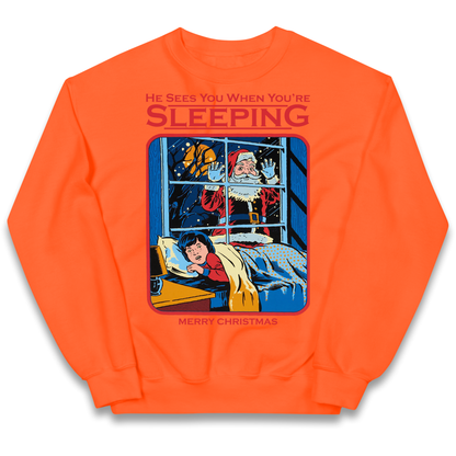 Creepy Santa Claus Christmas kids sweatshirt
