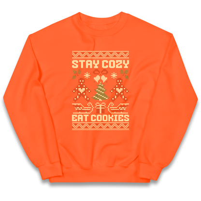 Stay Cozy Eat Cookies Christmas kids sweatshirt