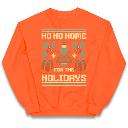 HO HO Home For the Holidays Christmas kids sweatshirt