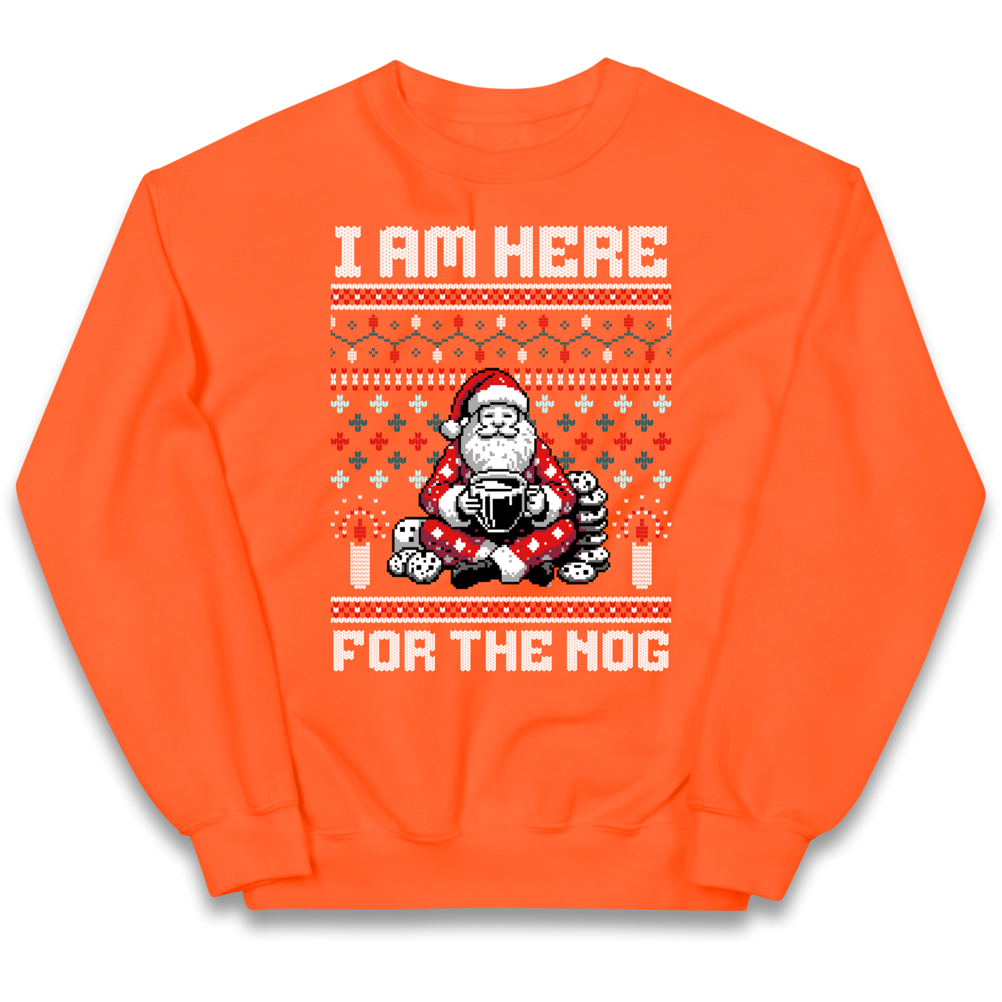 I am Here For The Nog Christmas kids sweatshirt