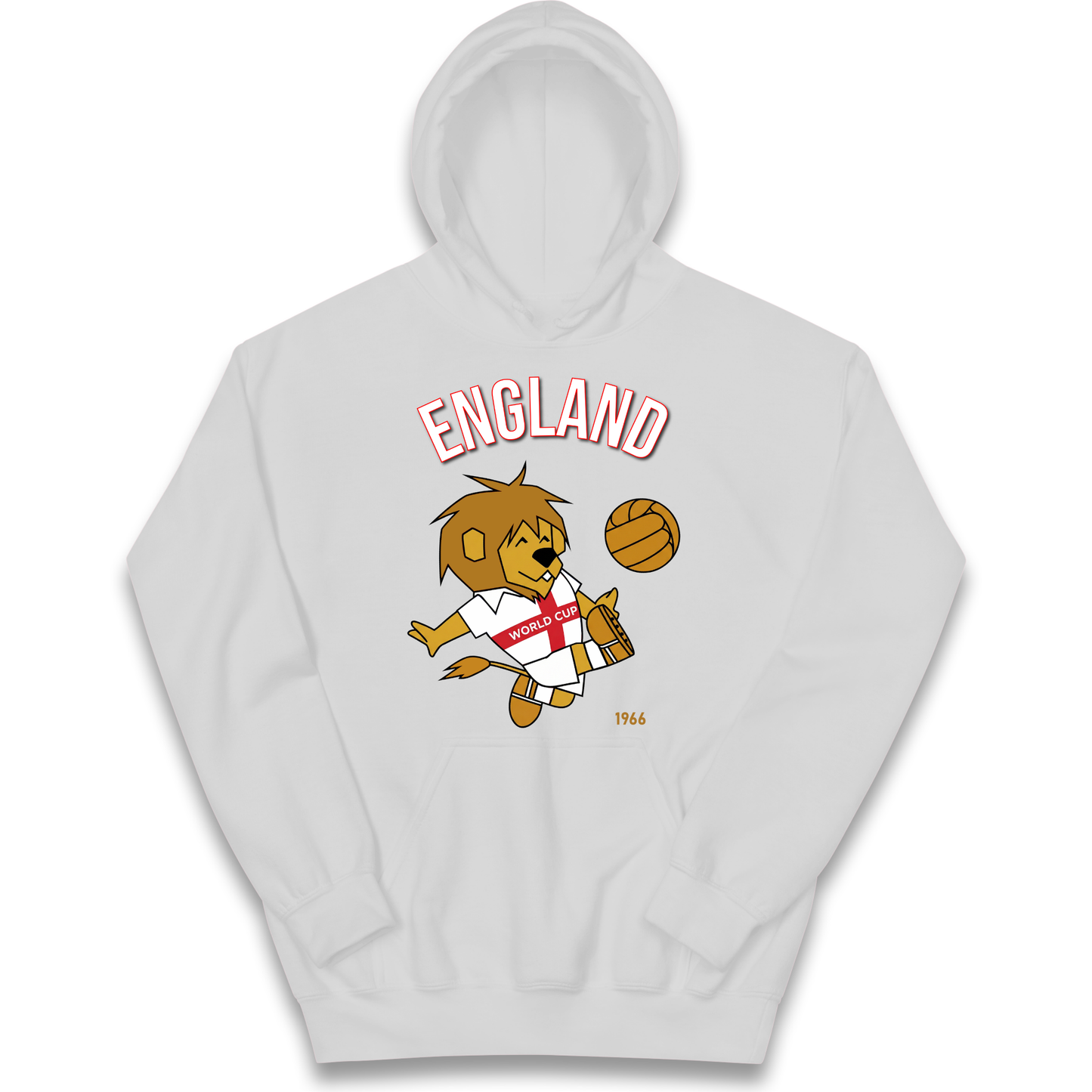 England World Cup Willie 1966 Football Kids Hoodie