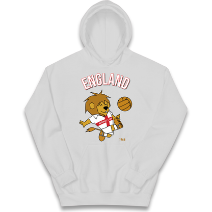 England World Cup Willie 1966 Football Kids Hoodie