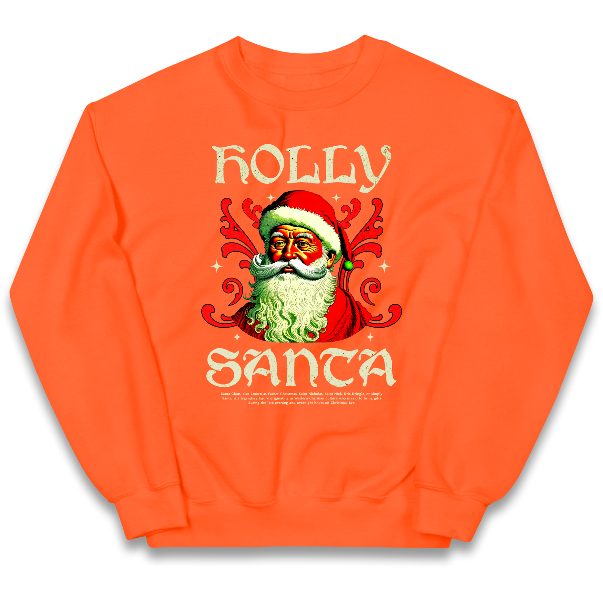 Holly Santa Christmas kids sweatshirt