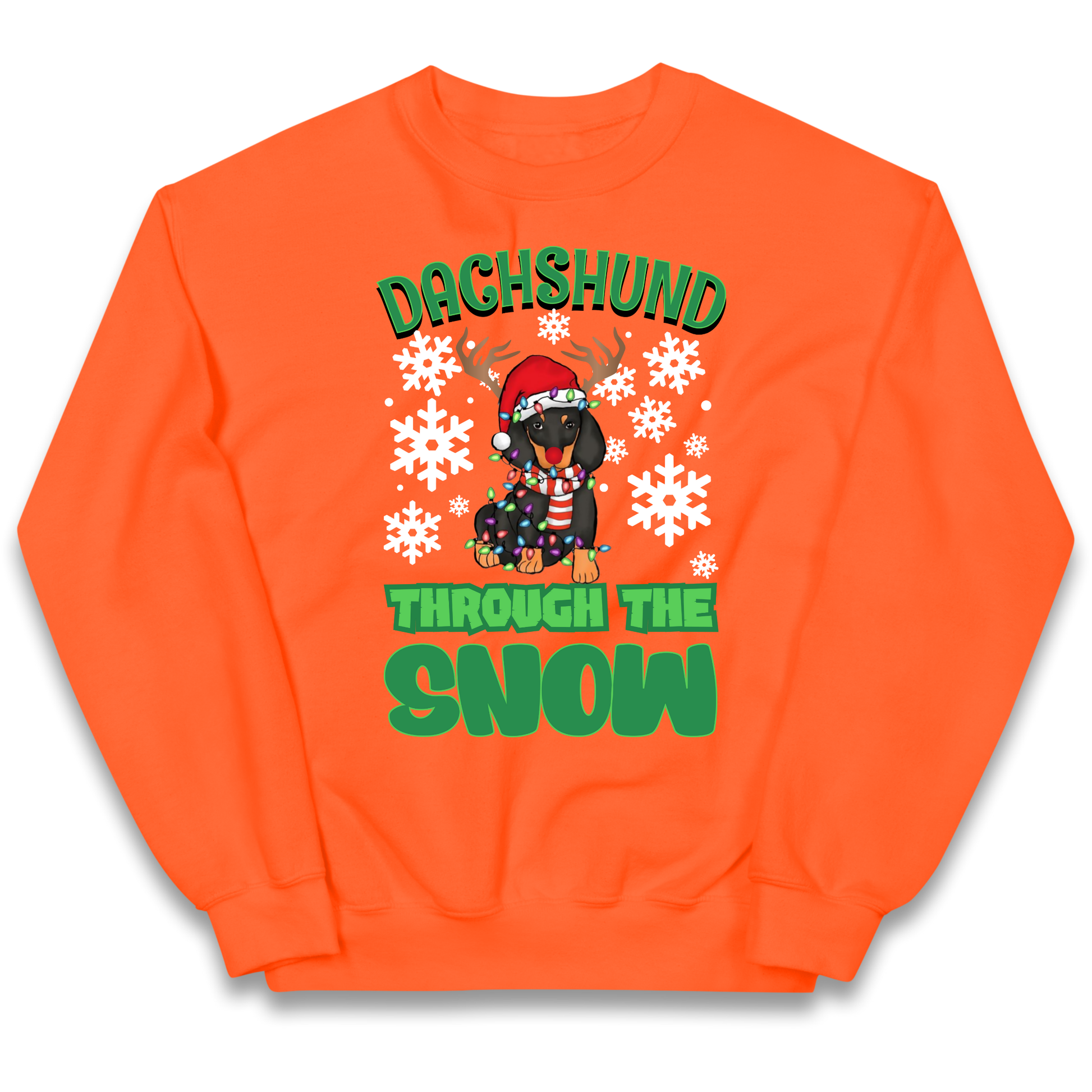 Dachshund Through The Snow Christmas kids sweatshirt