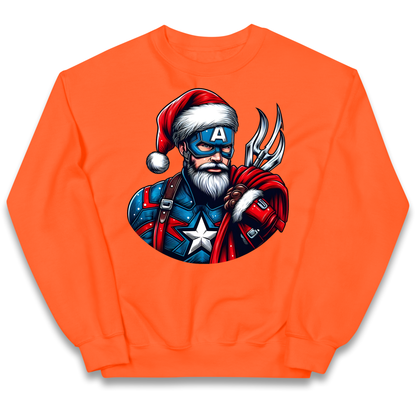 Captain America Santa kids sweatshirt