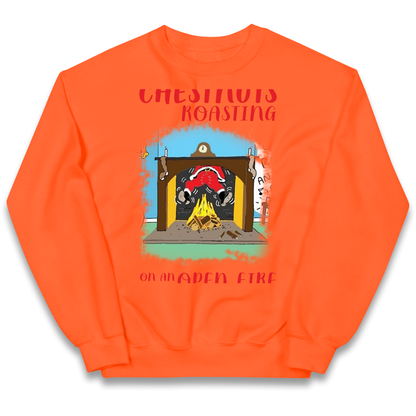 Chestnuts Roasting On An Open Fire Christmas kids sweatshirt