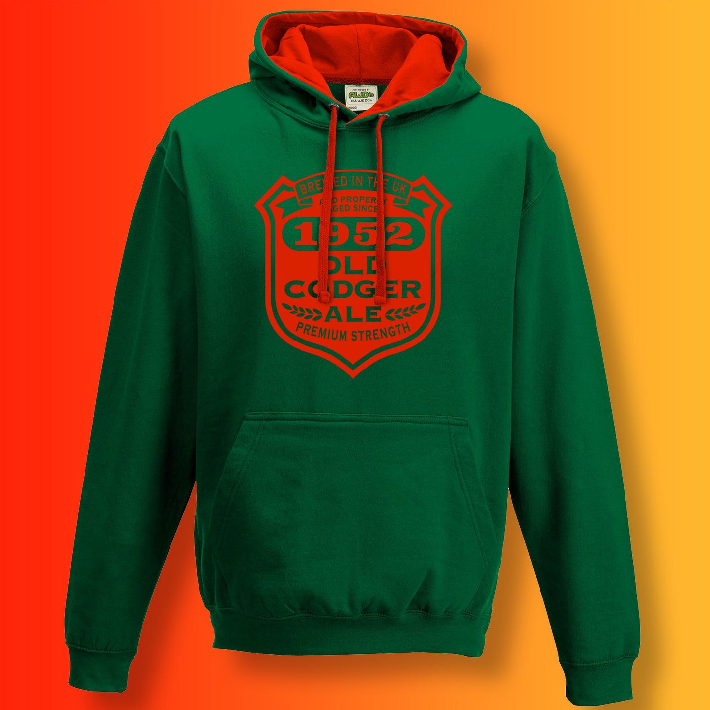 1952 Contrast Hoodie Royal Blue Sun Yellow