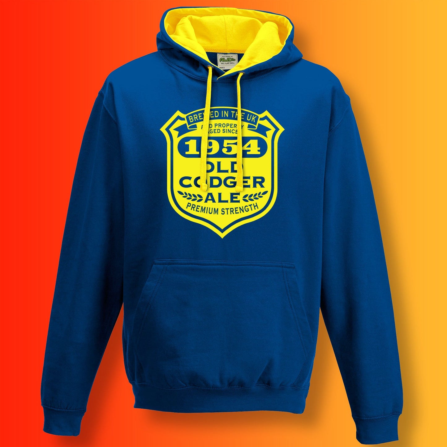 1954 Contrast Hoodie Oxford Navy Hawaiian Blue