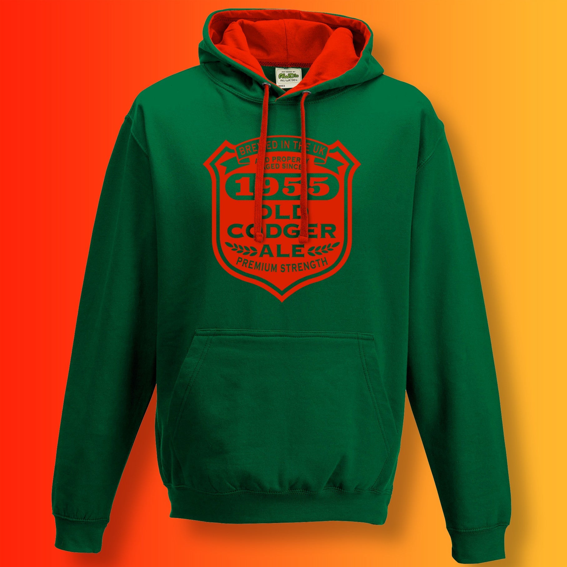 1955 Contrast Hoodie Royal Blue Sun Yellow