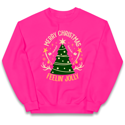 Merry Christmas Feeling Jolly Christmas kids sweatshirt