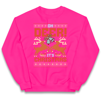 Oh Deer its Christmas kids sweatshirt