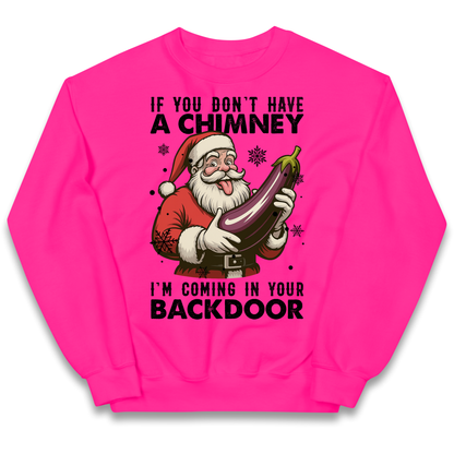 Santa Back Door Kids Sweatshirt