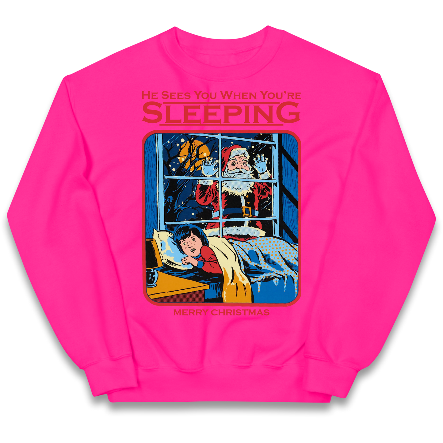 Creepy Santa Claus Christmas kids sweatshirt