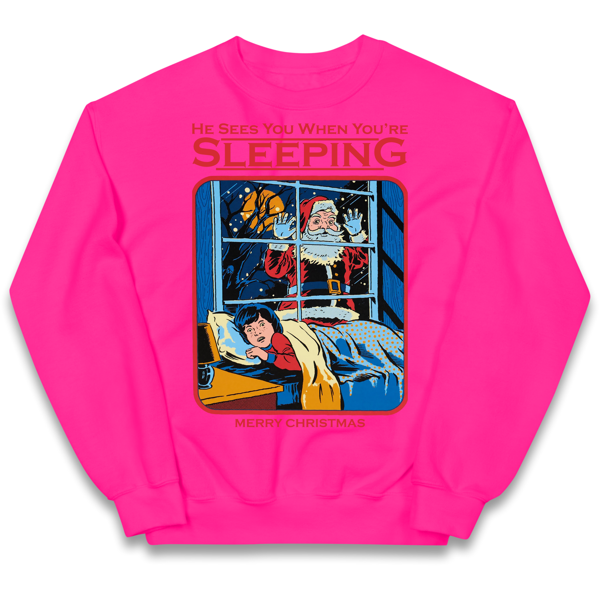 Creepy Santa Claus Christmas kids sweatshirt