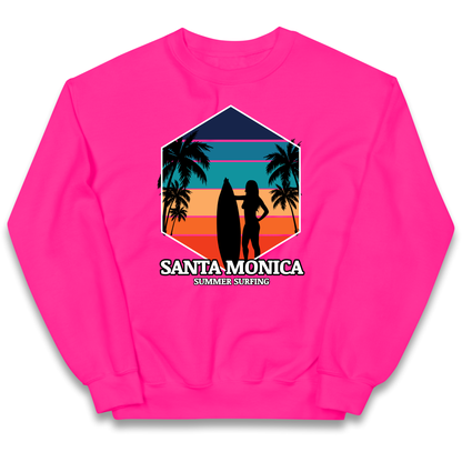 Santa Monica Summer Surfing kids sweatshirt