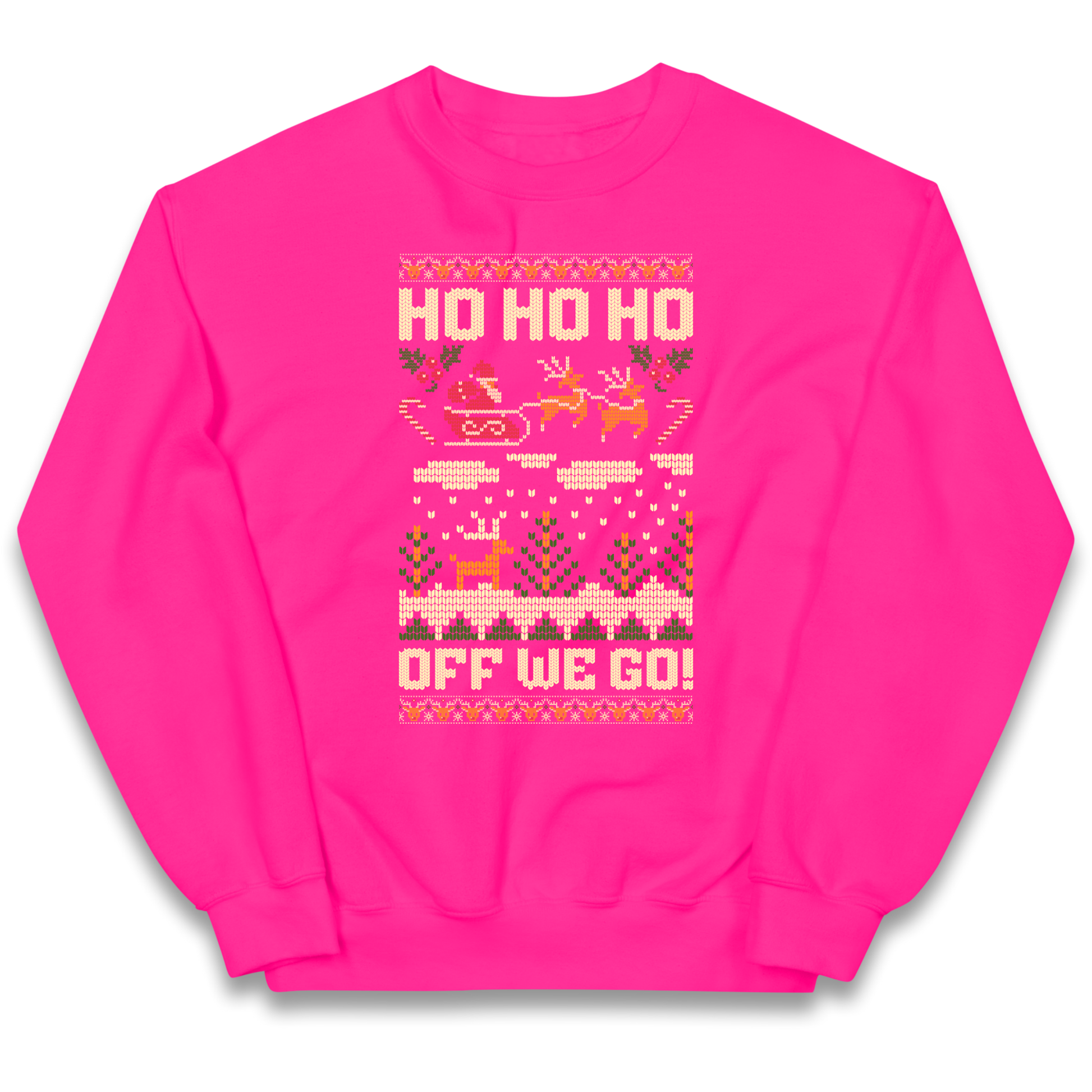 Have Yourself a HO HO HO Off we Go Christmas kids sweatshirt