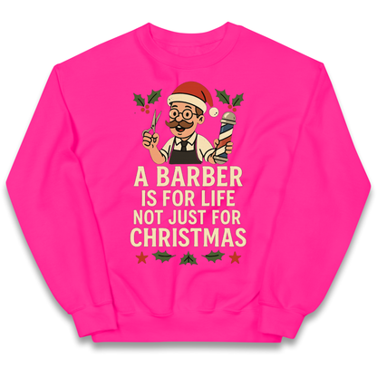 Barber Christmas Kids Jumper