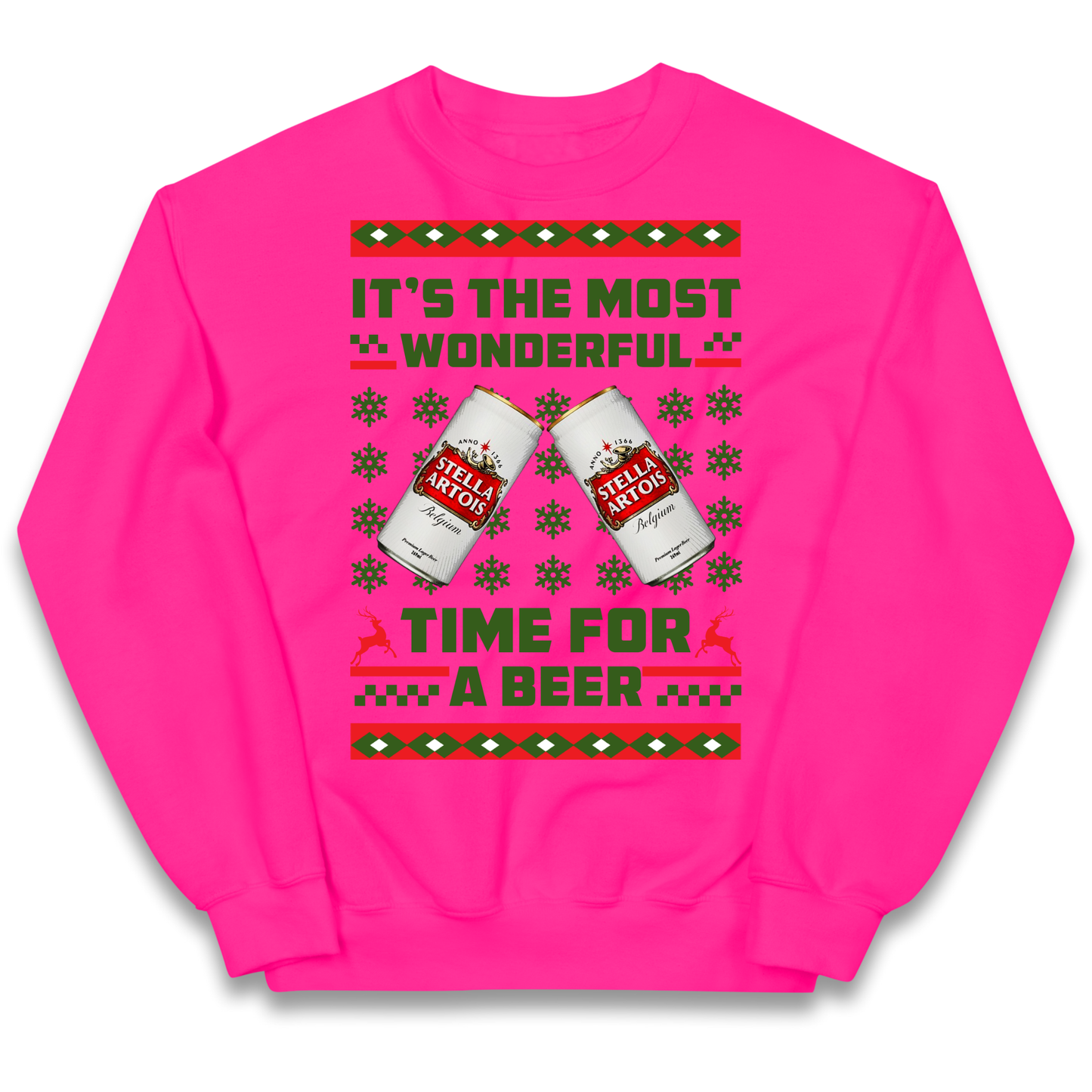 Its The Most Wonderful Time for A Beer Stella Christmas kids sweatshirt