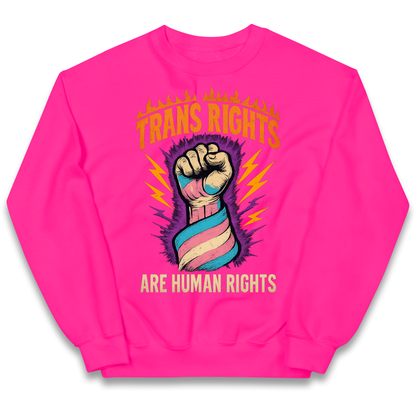 Trans Rights Are Human Rights kids sweatshirt