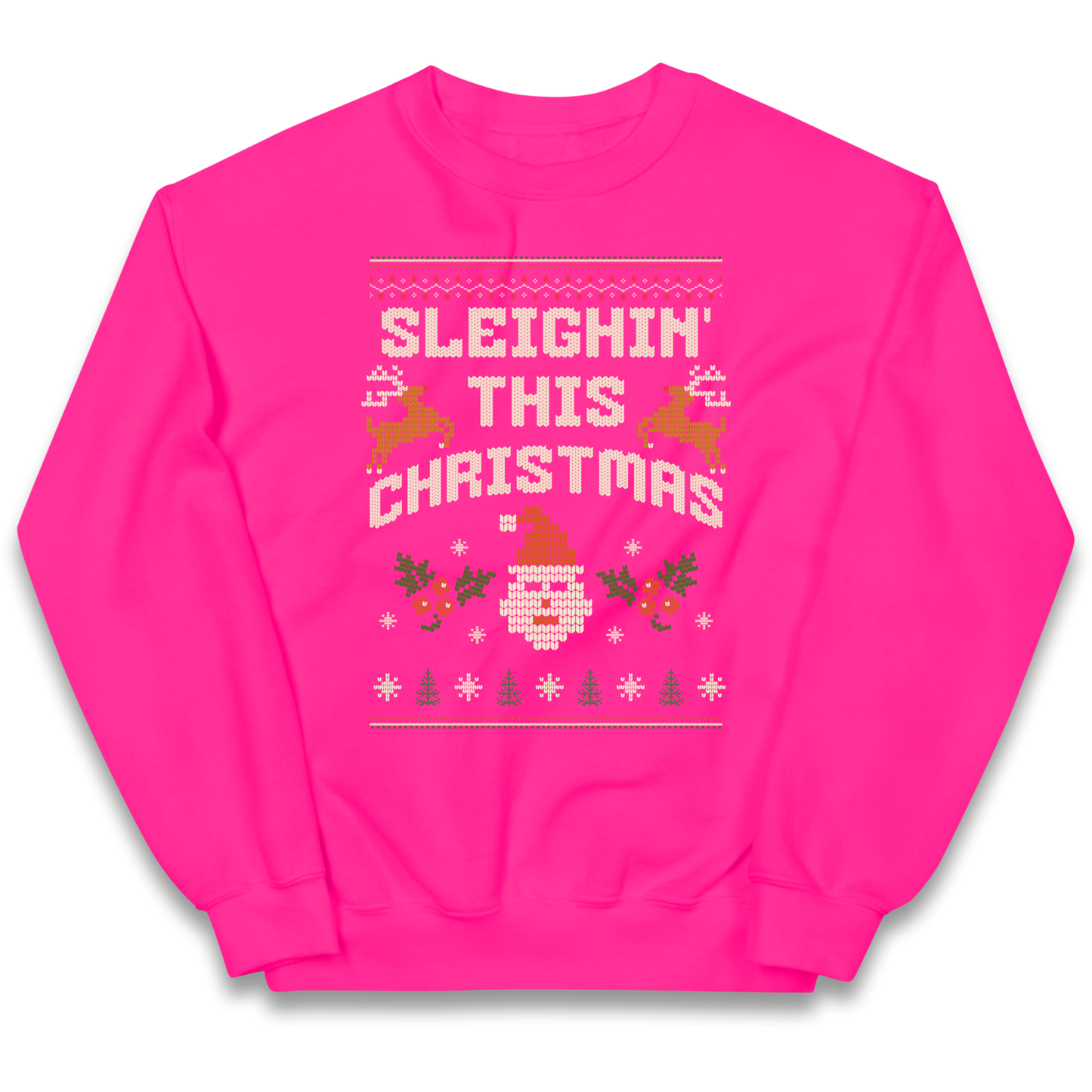 Sleighin This Christmas Christmas kids sweatshirt