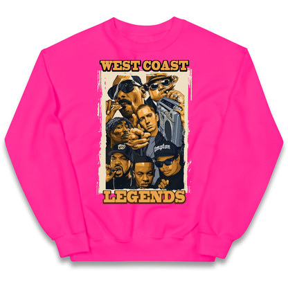 West Coast Legends Rappers kids sweatshirt