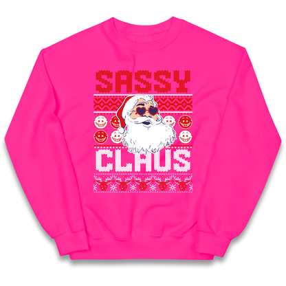 Sassy Claus Santa Christmas kids sweatshirt