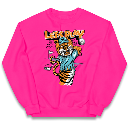 Lets Play Golf Tiger kids sweatshirt