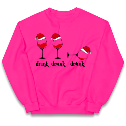 Drink Drank Drunk Kids Sweatshirt