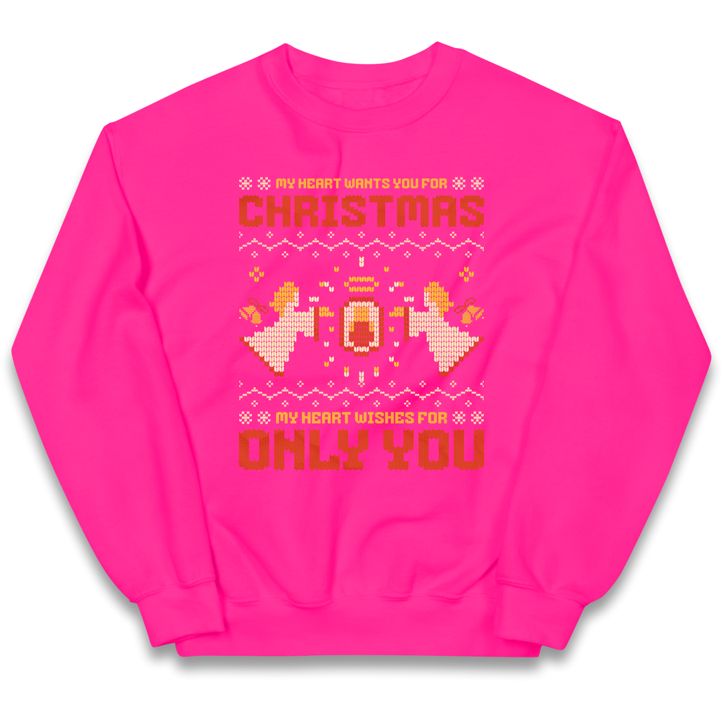My Heart Wants You For Christmas Only You Christmas kids sweatshirt