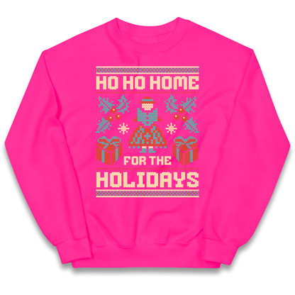 HO HO Home For the Holidays Christmas kids sweatshirt
