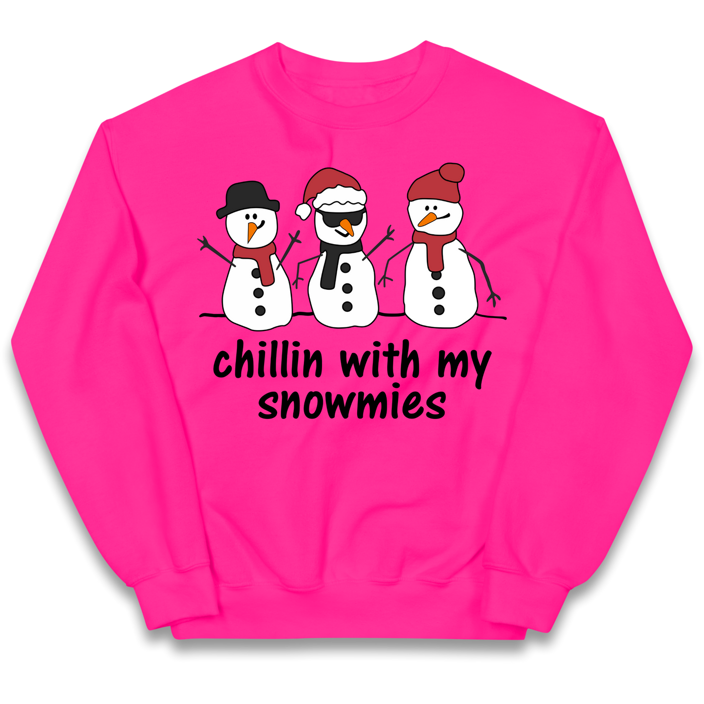 Chillin With My Snowmies kids sweatshirt