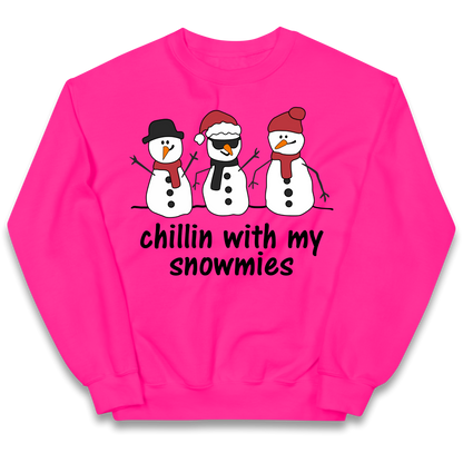 Chillin With My Snowmies kids sweatshirt