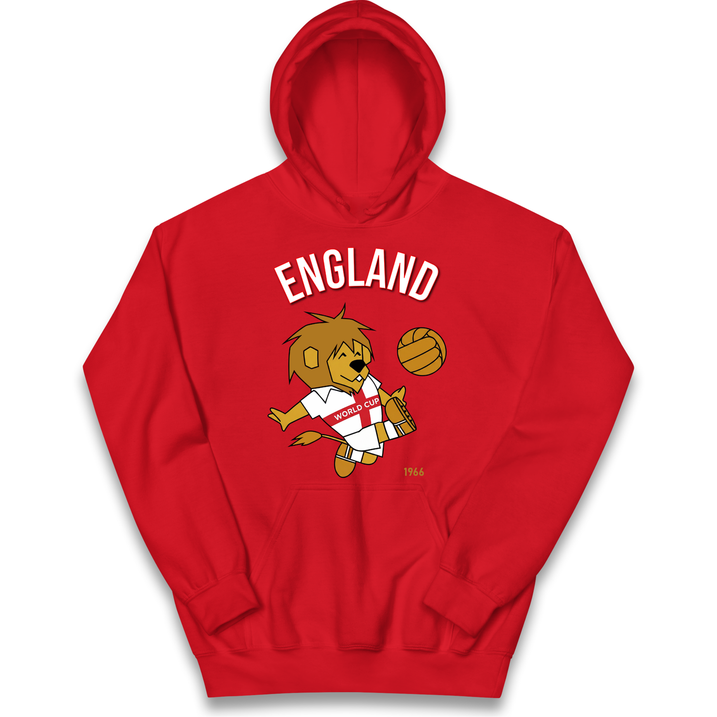 England World Cup Willie 1966 Football Kids Hoodie
