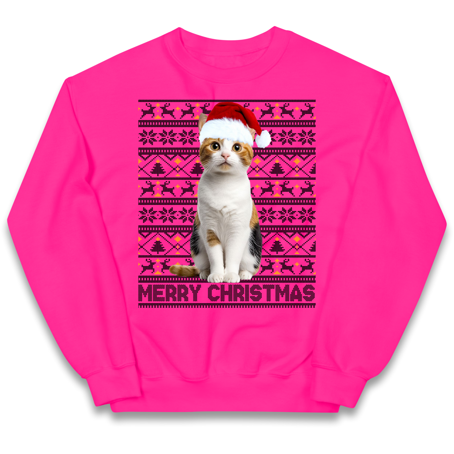 Merry Christmas Cat kids sweatshirt
