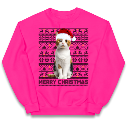Merry Christmas Cat kids sweatshirt
