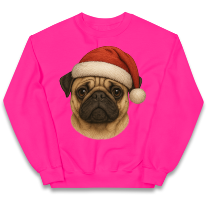 Pug Face Christmas kids sweatshirt