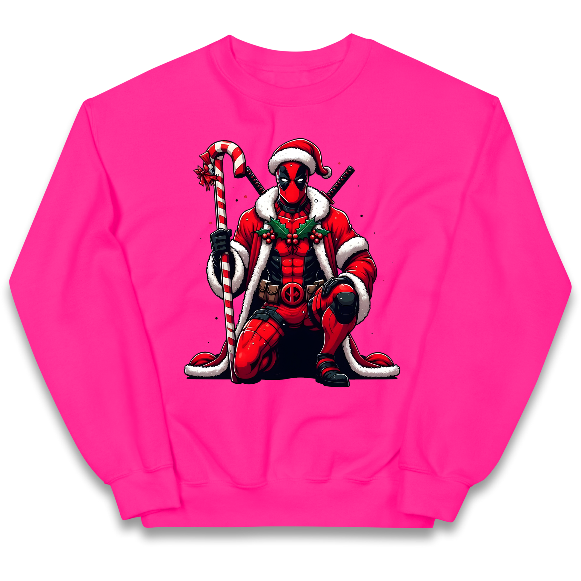 DeadPool Candy Cane Santa kids sweatshirt