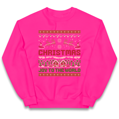 Christmas Joy to the World Christmas kids sweatshirt