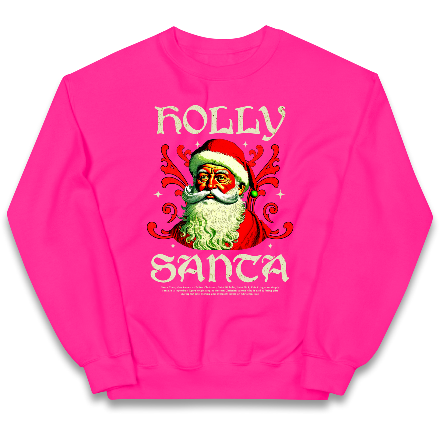 Holly Santa Christmas kids sweatshirt